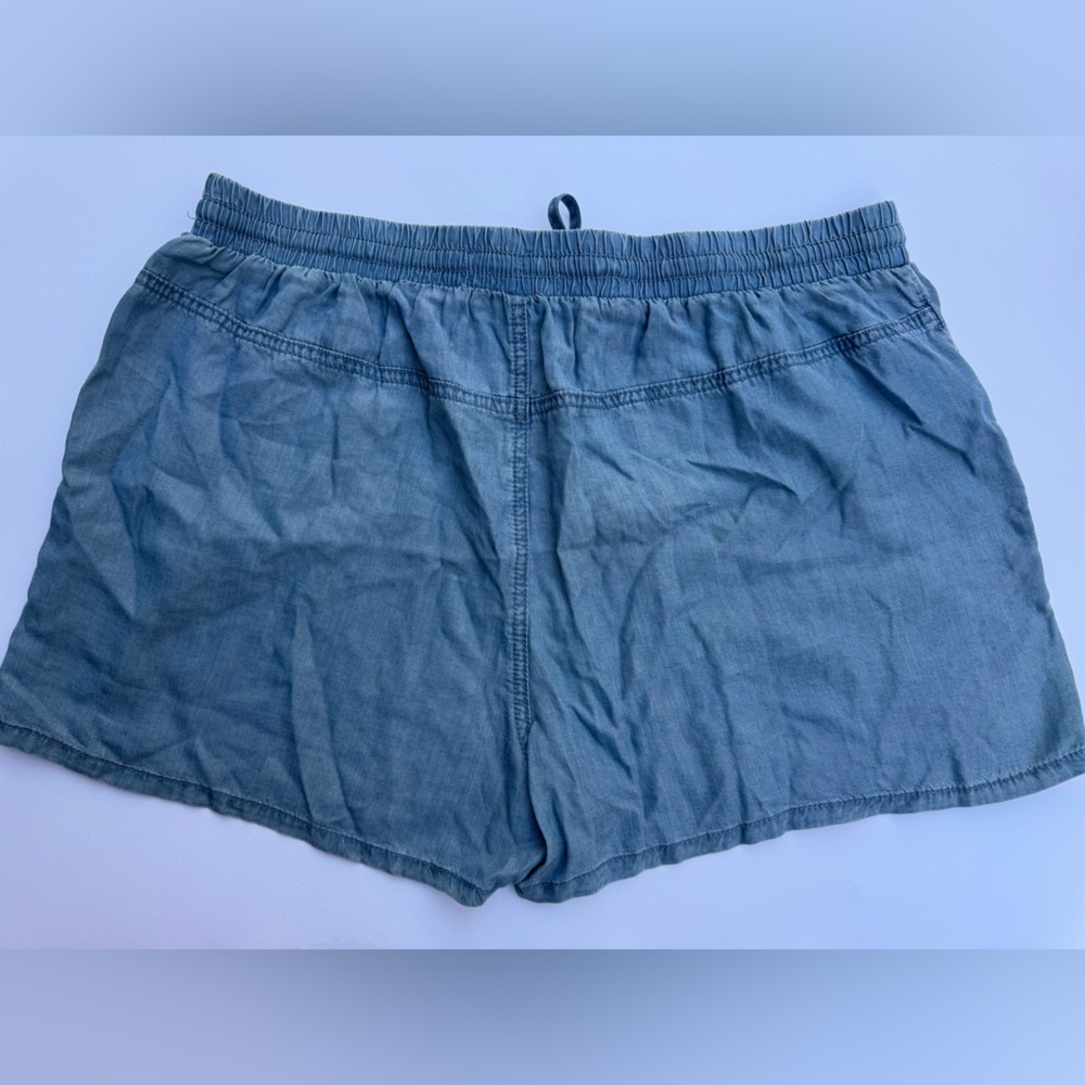 Knox Rose Light Blue Embroidered Chambray Denim Shorts Cottage Indie Feminine - Picture 3 of 6